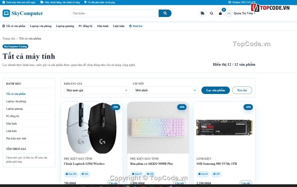 Web bán máy tính,giao diện,máy,tính